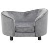 vidaXL Canap&eacute; pour chien Gris 69x49x40 cm Peluche