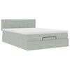 vidaXL Cadre de lit ottoman et matelas gris clair 140x190 velours
