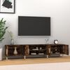 vidaXL Meuble TV chêne fumé 180x31,5x40 cm bois d'ingénierie
