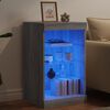 vidaXL Buffet avec lumi&egrave;res LED sonoma gris 41x37x67 cm