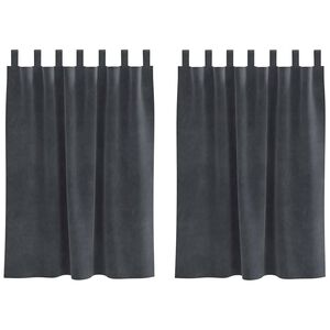 vidaXL Rideaux 2 pc Gris clair 140 x 140 cm Velours