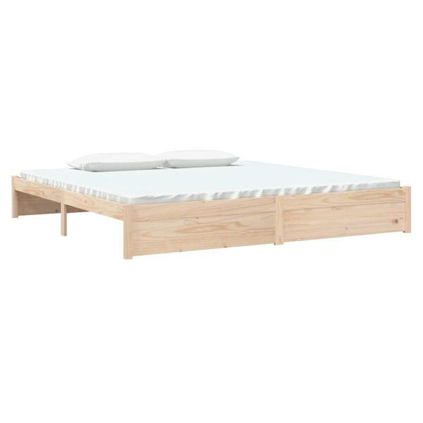vidaXL Cadre de lit sans matelas bois massif 200x200 cm