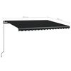 vidaXL Auvent automatique sur pied 400x300 cm Anthracite
