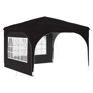 vidaXL Tente de f&ecirc;te pop-up 290 x 290 x 245 cm Noir