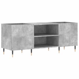 vidaXL Armoire &agrave; disques gris b&eacute;ton 121x38x48 cm bois d'ing&eacute;nierie
