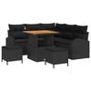 vidaXL Ensemble de canap&eacute; de jardin avec coussin 8 pcs Noir polyrotin