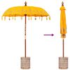 vidaXL Parasol balinais avec base Jaune 185 x 185 x 260 cm