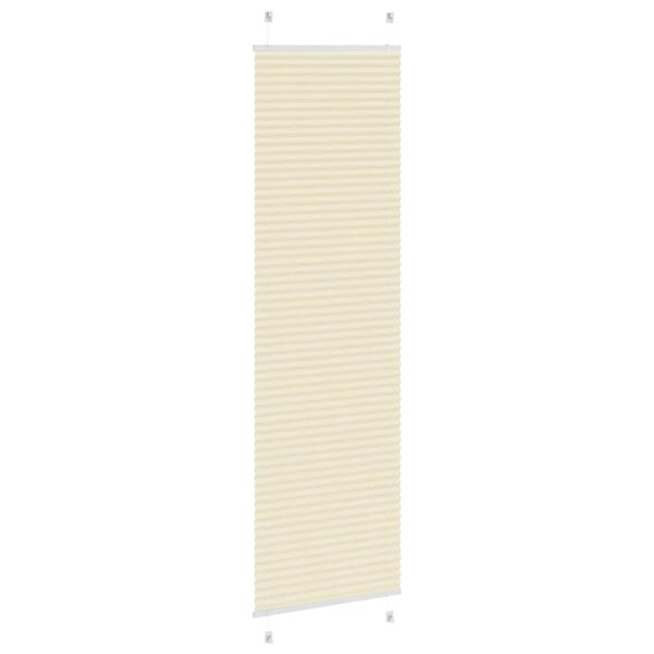 vidaXL Store pliss&eacute; cr&egrave;me 55x200 cm largeur du tissu 54,4 cm polyester