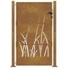 vidaXL Portail de jardin 100x125 cm en acier Corten avec motif gazon