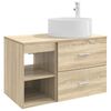 vidaXL Ensemble de mobilier de salle de bain 2 pcs Ch&ecirc;ne Sonoma
