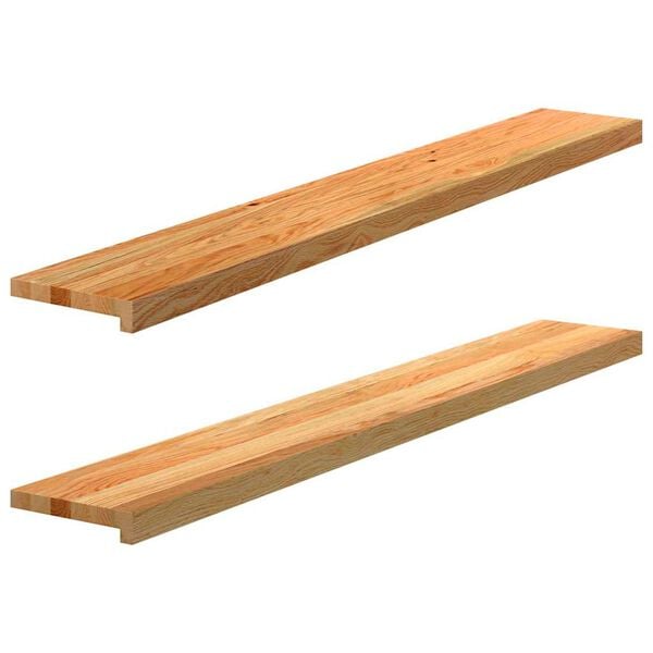 vidaXL Appuis de fen&ecirc;tre 2 pcs marron clair bois de ch&ecirc;ne massif