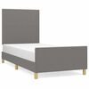 vidaXL Cadre de lit sans matelas gris fonc&eacute; 100x200 cm tissu