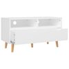 vidaXL Meuble TV Blanc 90x40x48,5 cm Bois d'ing&eacute;nierie