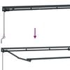 vidaXL Cadre de store manuel avec LEDs Anthracite 3,5 x 2 m Aluminium