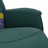 vidaXL Fauteuil inclinable de massage et repose-pieds vert fonc&eacute; tissu