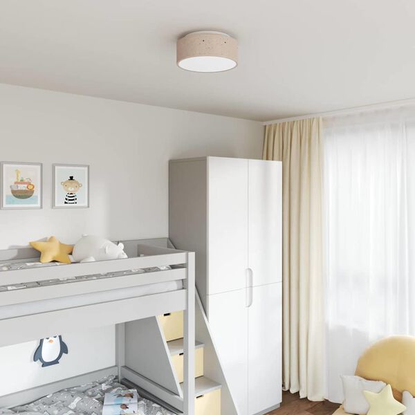 vidaXL Lampe de plafond Taupe 30 x 30 x 13,5 cm tissu