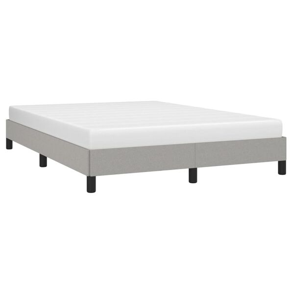vidaXL Cadre de lit sans matelas gris clair 140x190 cm tissu