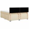 vidaXL Sommier &agrave; lattes de lit avec matelas Cr&egrave;me 180x200 cm Tissu