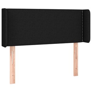 vidaXL T&ecirc;te de lit avec oreilles Noir 83x16x78/88 cm Tissu