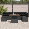 vidaXL Ensemble de canap&eacute; de jardin avec coussin 8 pcs Noir