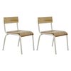 KidsDepot Ensemble de chaises Original Bois de manguier Blanc 2 pcs