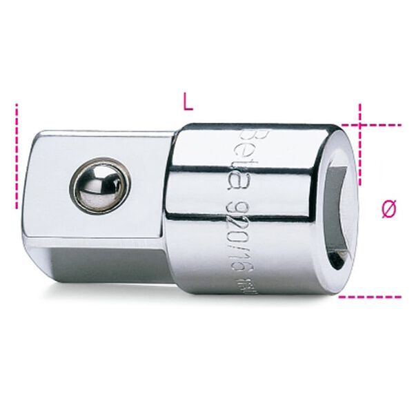 Beta Tools Adaptateur 920/16 1/2" femelle pour adaptateurs m&acirc;le 3/4"