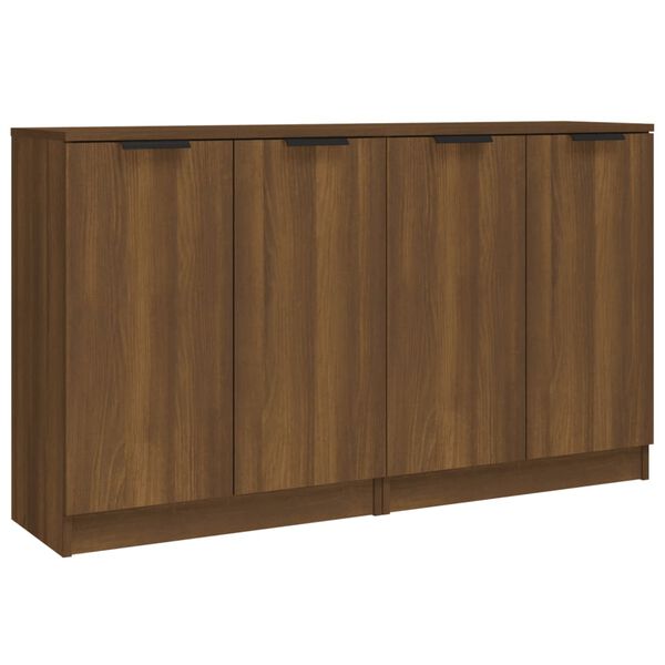 vidaXL Buffets 2 pcs ch&ecirc;ne marron 60x30x70 cm Bois d'ing&eacute;nierie