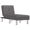 vidaXL Chaise longue gris similicuir