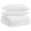 vidaXL Ensemble de Duvet avec oreiller 3 pc Blanc Plume de canard