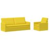 vidaXL Ensemble de Canap&eacute;s 2 pcs Jaune clair Tissu