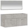 vidaXL Armoire de bain avec miroir gris b&eacute;ton bois d'ing&eacute;nierie