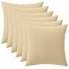 vidaXL Housse de coussin 6 pcs HEERLEN Beige 30 x 30 cm Polyester