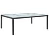 vidaXL Table &agrave; d&icirc;ner d'ext&eacute;rieur Noir 200x150x74 cm R&eacute;sine tress&eacute;e
