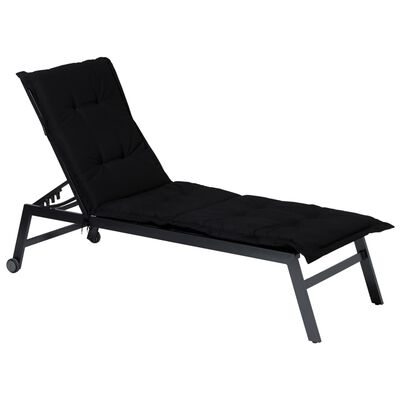 Madison Coussin de chaise longue Panama 200x60 cm Noir