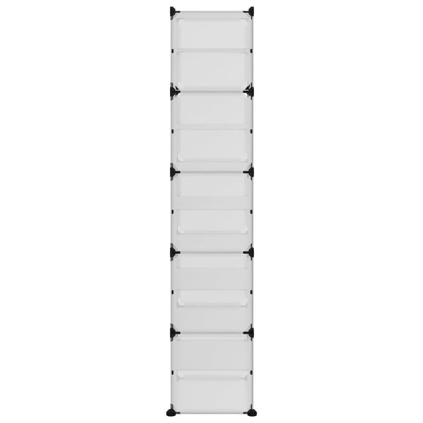 vidaXL Étagère à chaussures Transparent 44x31,5x153,5 cm PP