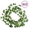vidaXL Guirlandes de lierre 12 pcs vert 200 cm