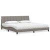 vidaXL Lit avec matelas Hanko taupe 200x200 cm tissu