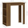 vidaXL Table de bar et rangement ch&ecirc;ne marron bois d'ing&eacute;nierie