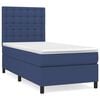 vidaXL Sommier &agrave; lattes de lit avec matelas Bleu 90x190 cm Tissu