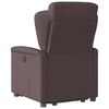 vidaXL Fauteuil inclinable &eacute;lectrique marron fonc&eacute; tissu