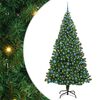 vidaXL Sapin de Noël artificiel Vert 210 cm PVC, Acier et Plastique