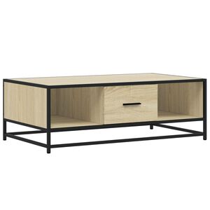 vidaXL Table basse ch&ecirc;ne sonoma 100x57x35cm bois d'ing&eacute;nierie et m&eacute;tal