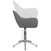 vidaXL Chaises pivotantes &agrave; manger lot de 2 Gris clair Tissu