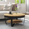 vidaXL Table basse Bois massif de manguier brut 65x32 cm