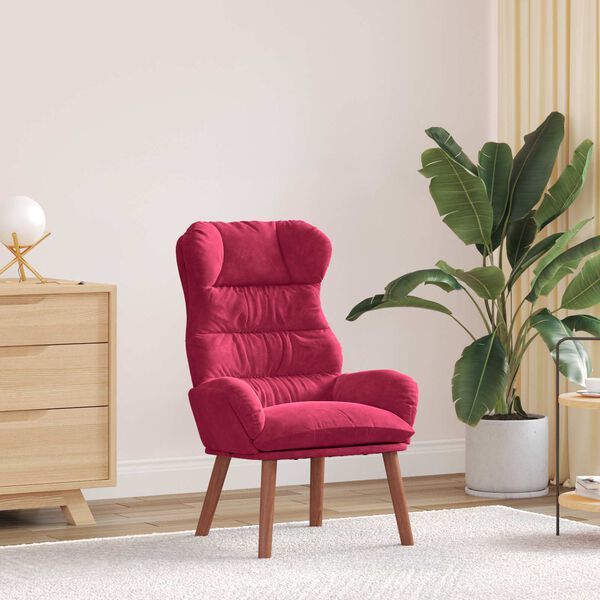 vidaXL fauteuil Bordeaux 69 x 74 x 93 cm Velours