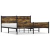 vidaXL Cadre de lit en m&eacute;tal sans matelas ch&ecirc;ne fum&eacute; 180x200 cm
