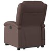 vidaXL Fauteuil inclinable de massage &eacute;lectrique marron similicuir