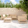 vidaXL Salon de jardin 6 pcs avec coussins bois massif