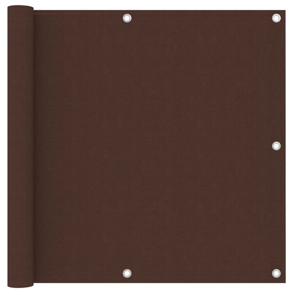 vidaXL Écran de balcon Marron 90x400 cm Tissu Oxford