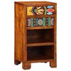 vidaXL Table d'appoint florale avec tiroir Marron 40 x 35 x 75 cm